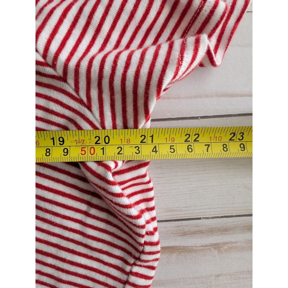 Croft Barrow Size XXL Womens Red White Striped Short Sleeve Cotton‎ Classic Tee - Picture 4 of 7